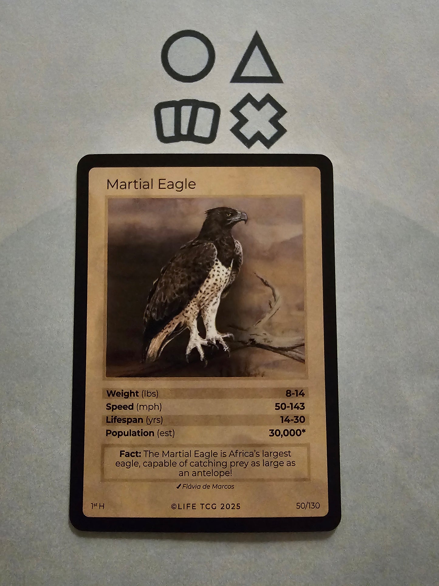Life TCG Martial Eagle Holo - NM (26 Birds - POP 30.000)