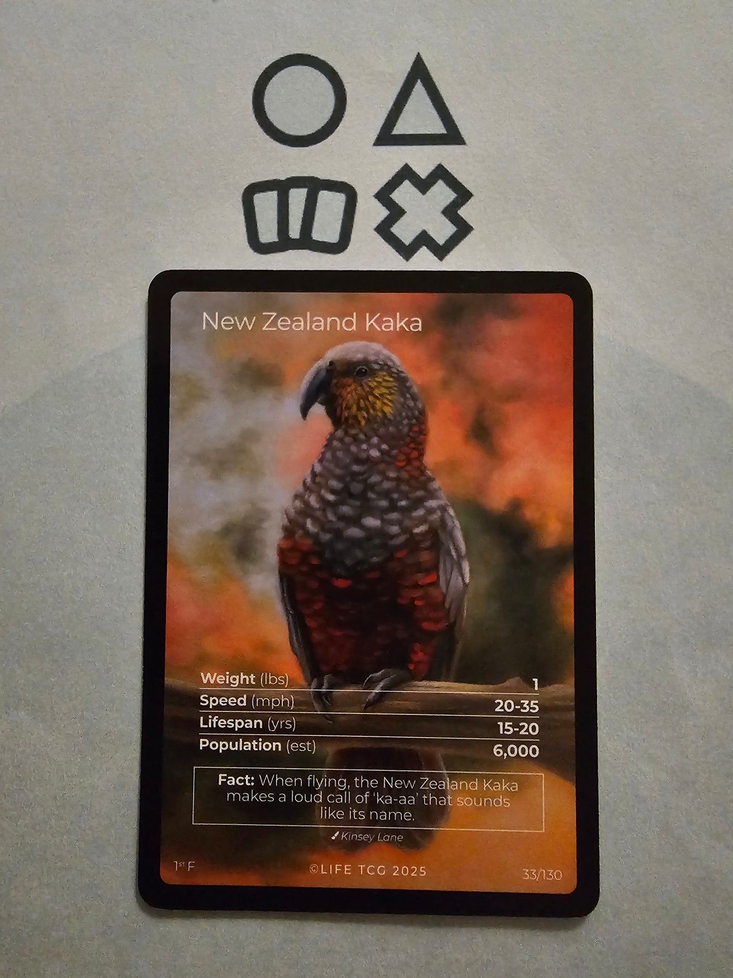 Life TCG New Zealand Kaka Full Art - NM (33 Birds - POP 6.000)