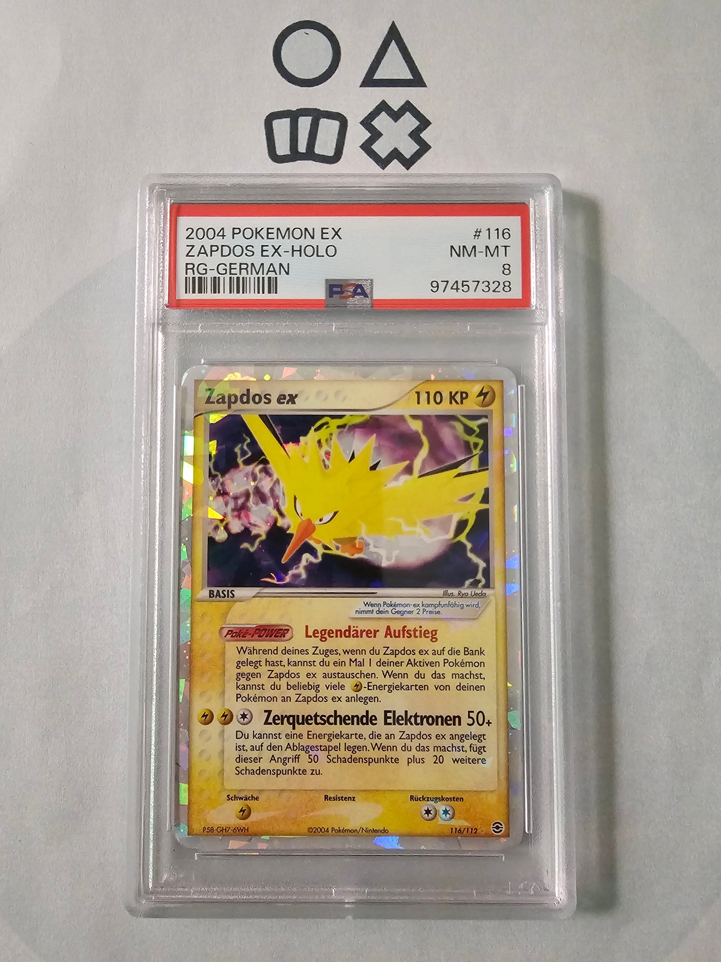 Zapdos EX - PSA 8 (FL116 EX Firered & Leafgreen)