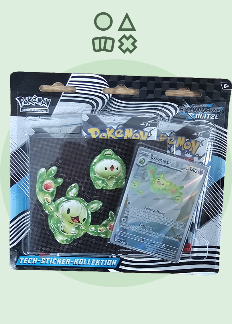 Pokémon Karmesin & Purpur Schwarze Blitze 3er Tech-Sticker-Kollektion Blister - deutsch