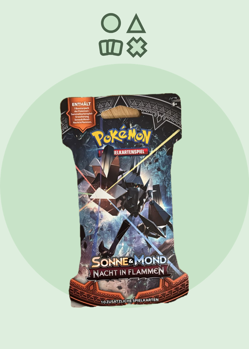 Pokémon Sonne & Mond Nacht in Flammen Sleeved Booster - deutsch