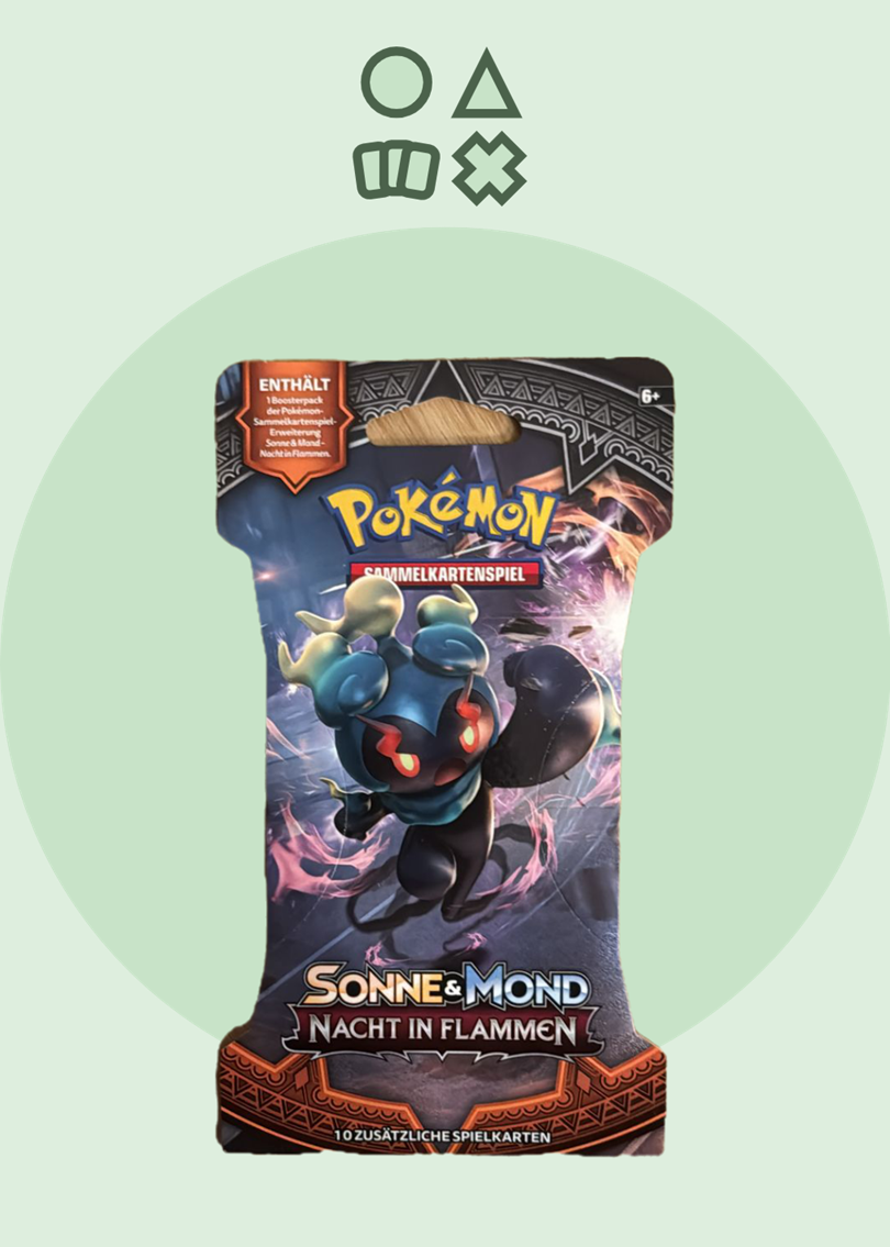 Pokémon Sonne & Mond Nacht in Flammen Sleeved Booster - deutsch