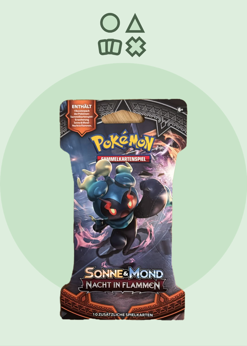 Pokémon Sonne & Mond Nacht in Flammen Sleeved Booster - deutsch
