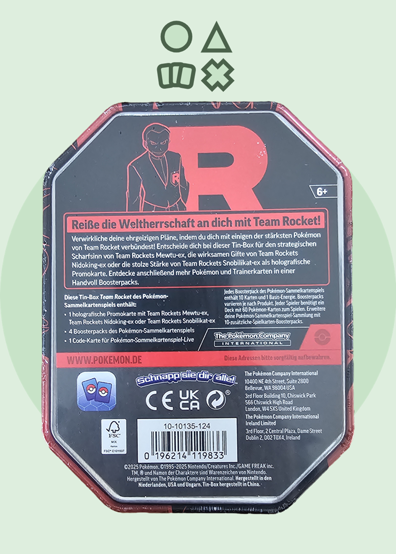 Pokémon Karmesin & Purpur Team Rocket Tin