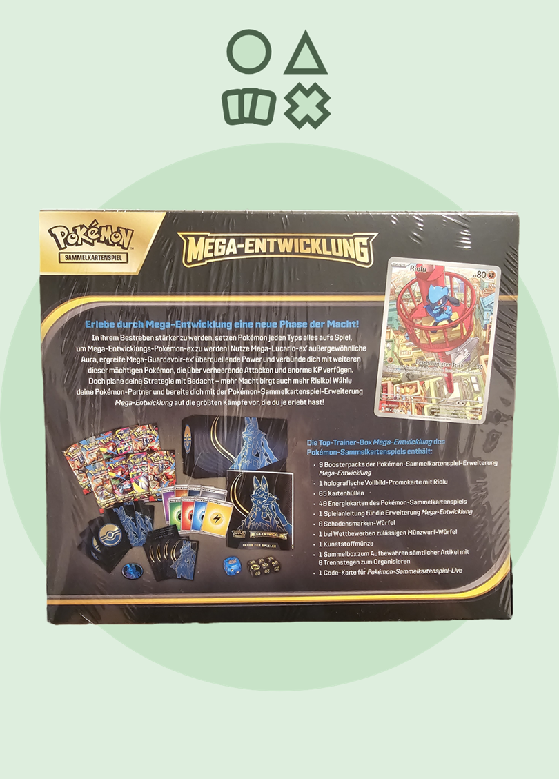 Pokémon Mega Entwicklung Base Set Top Trainer Box - deutsch