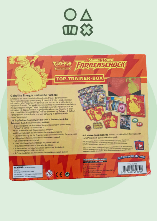 Pokémon Schwert & Schild Farbenschock Top-Trainer-Box - Vivid Voltage - deutsch