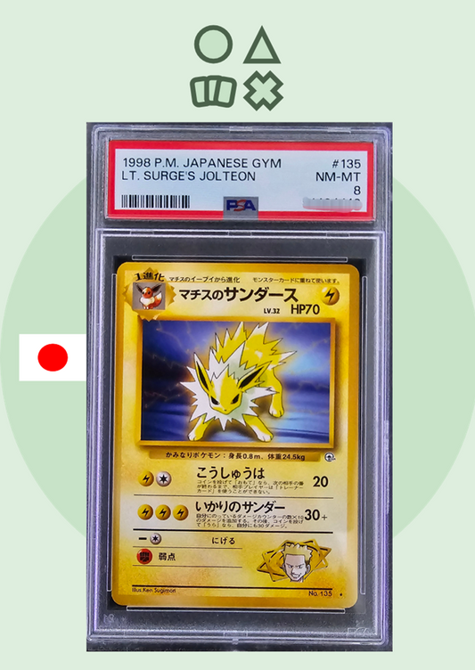 Lt. Surge's Jolteon - PSA 8 (135 Japanese Gym)