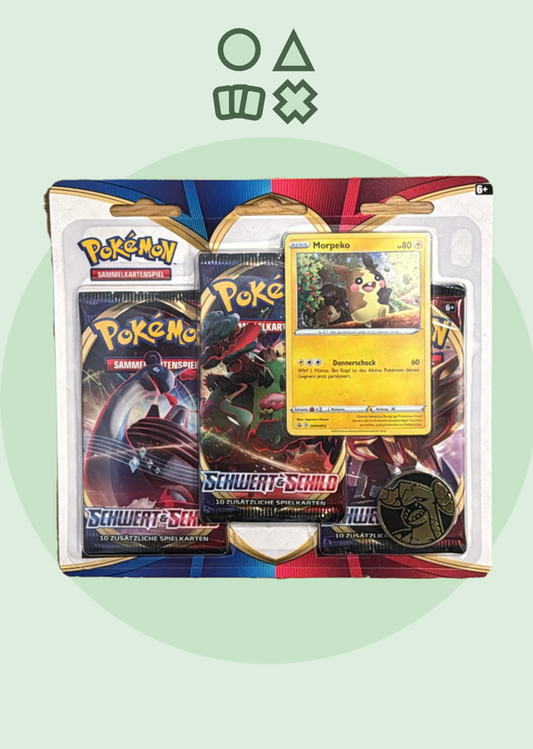 Pokémon Schwert & Schild Base 3er-Blister (Morpeko) - deutsch