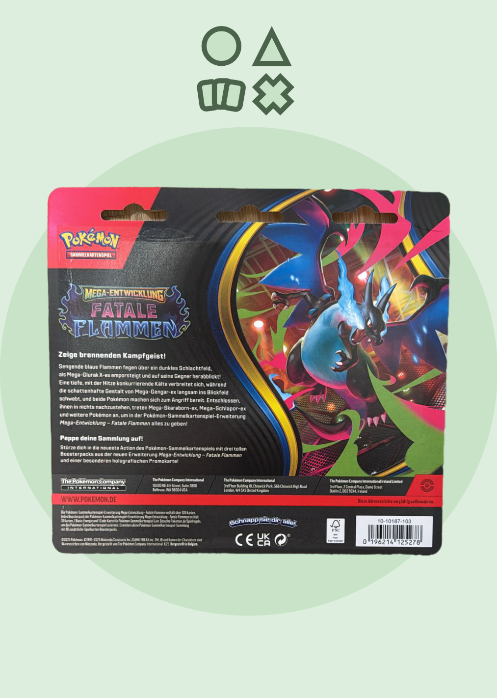 Pokémon Mega Entwicklung Fatale Flammen 3er Blister - deutsch