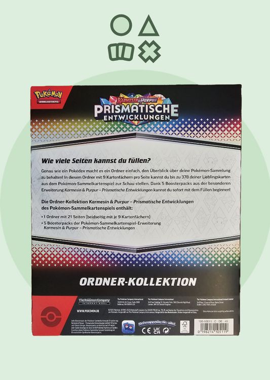 Pokémon Karmesin & Purpur Prismatische Entwicklungen Ordner-Kollektion - deutsch