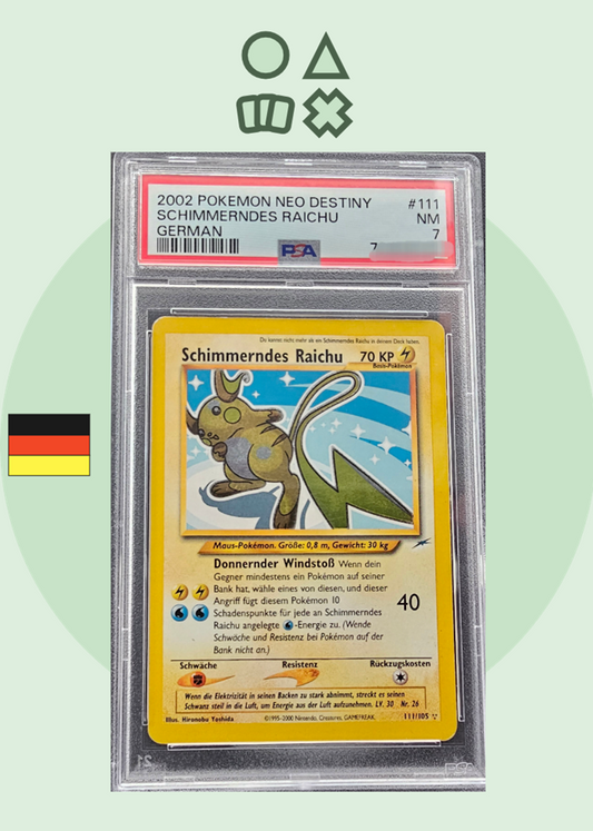 Schimmerndes Raichu - PSA 7 (NDE111 Neo Destiny)