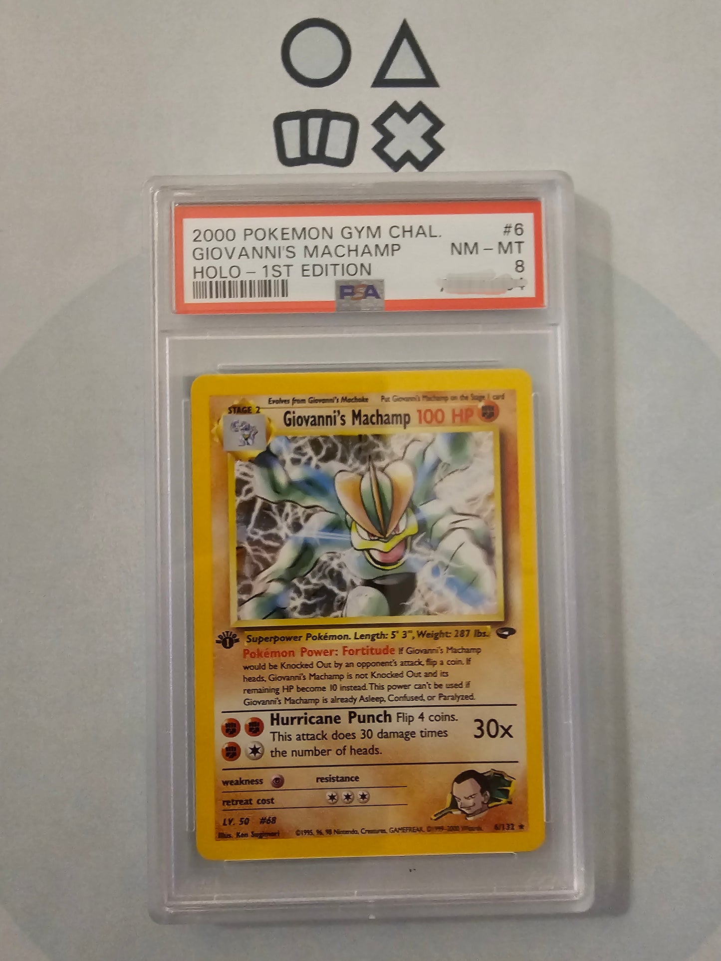 Giovanni's Machamp 1st Edition - PSA 8 (GC6 Gym Challenge)