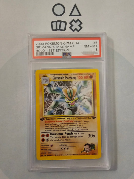 Giovanni's Machamp 1st Edition - PSA 8 (GC6 Gym Challenge)