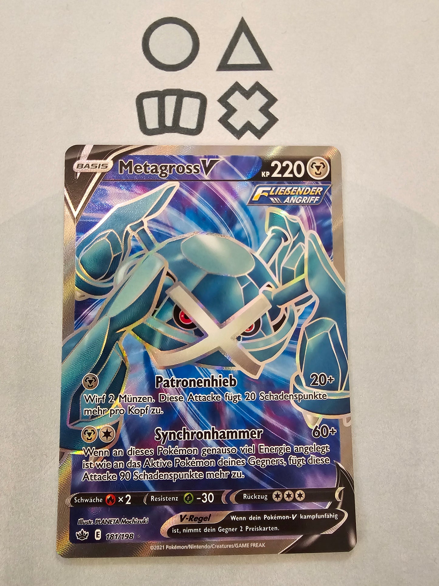 Metagross V - NM (CRE181 SWSH Chilling Reign)