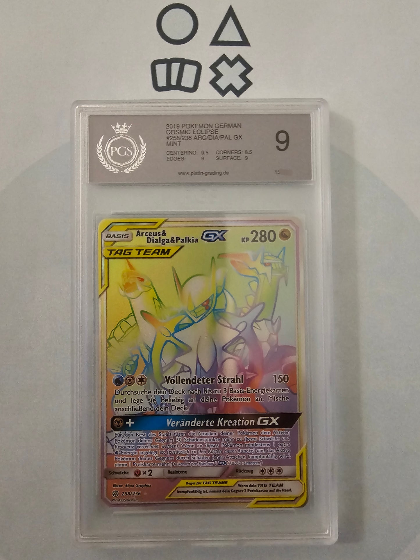 Arceus & Dialga & Palkia GX - PGS 9 (CEC258 SM Cosmic Eclipse)