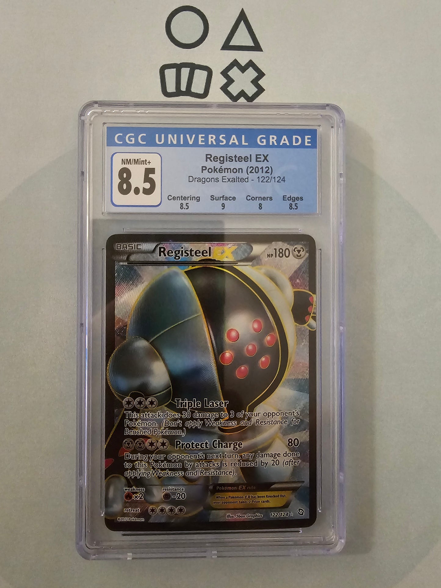Registeel EX - CGC 8.5 (DRX122 B&W Dragons Exalted)