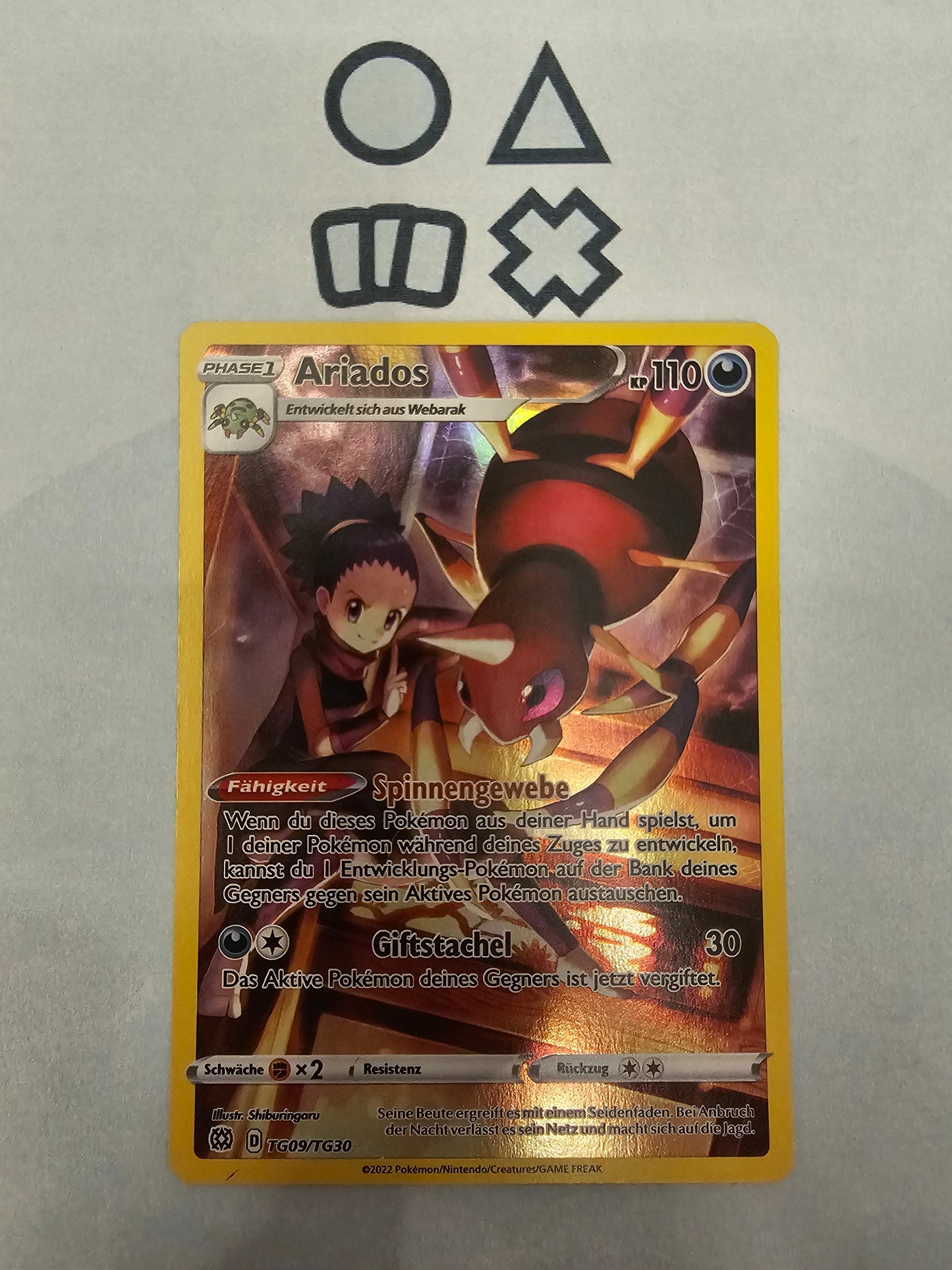 Ariados - NM (BRS TG09 SWSH Brilliant Stars)