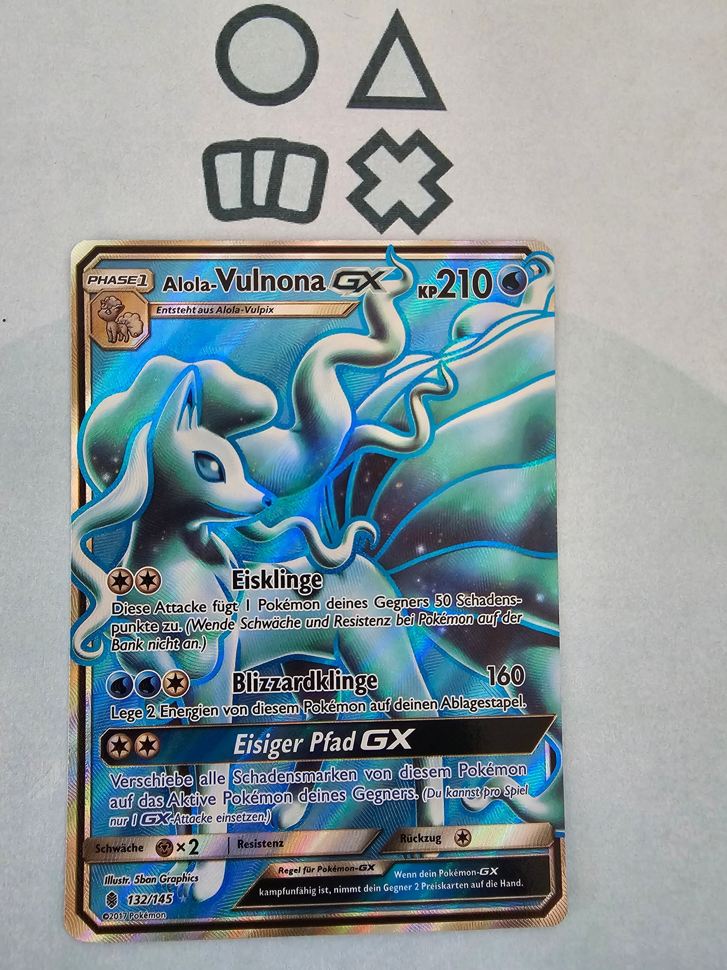Alola-Vulnona GX - NM (GRI132 SM Guardians Rising)