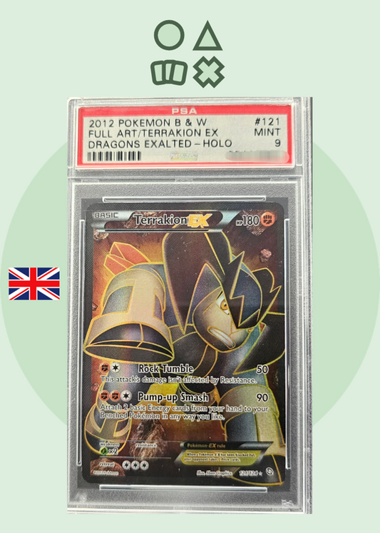 Terrakion EX - PSA 9 (DRX121 B&W Dragons Exalted)