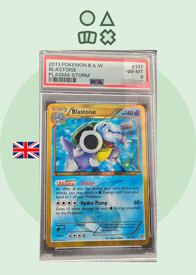 Balstoise PSA 8 (PLS137 - B&W Plasma Storm)