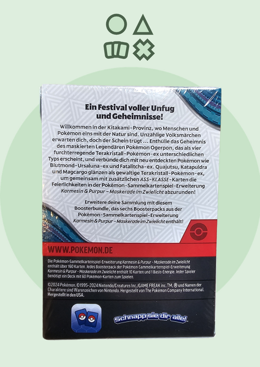 Pokémon Karmesin & Purpur Maskerade im Zwielicht Boosterbundle - Twilight Masquerade - deutsch