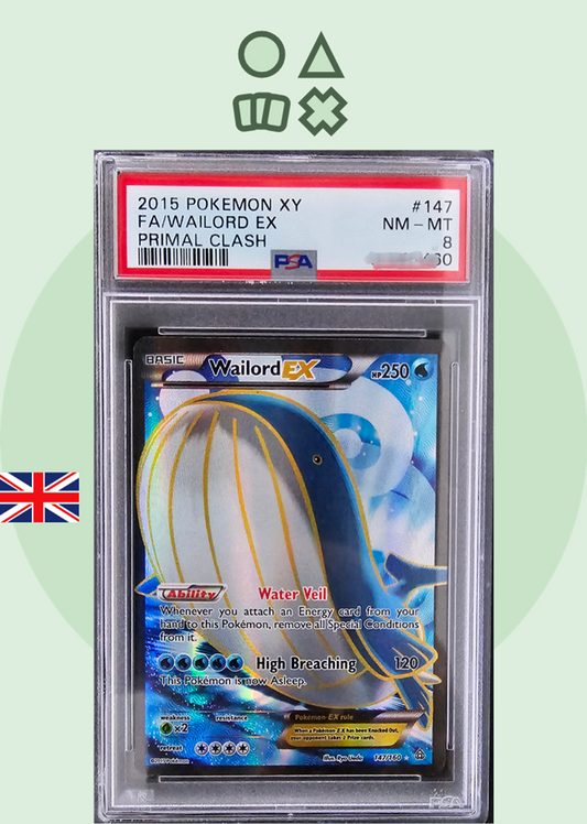 Wailord EX - PSA 8 (PRC147 XY Primal Clash)