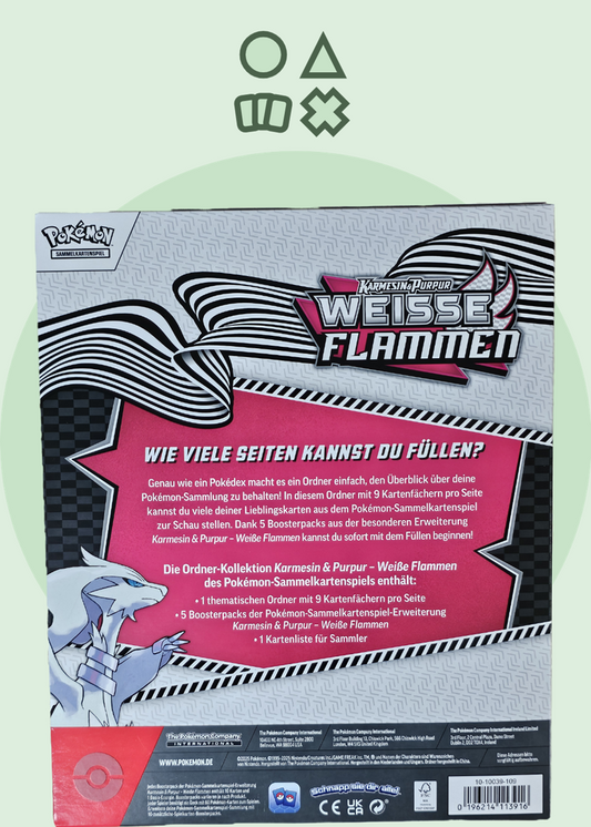 Pokémon Karmesin & Purpur Weiße Flammen Ordner Kollektion - deutsch