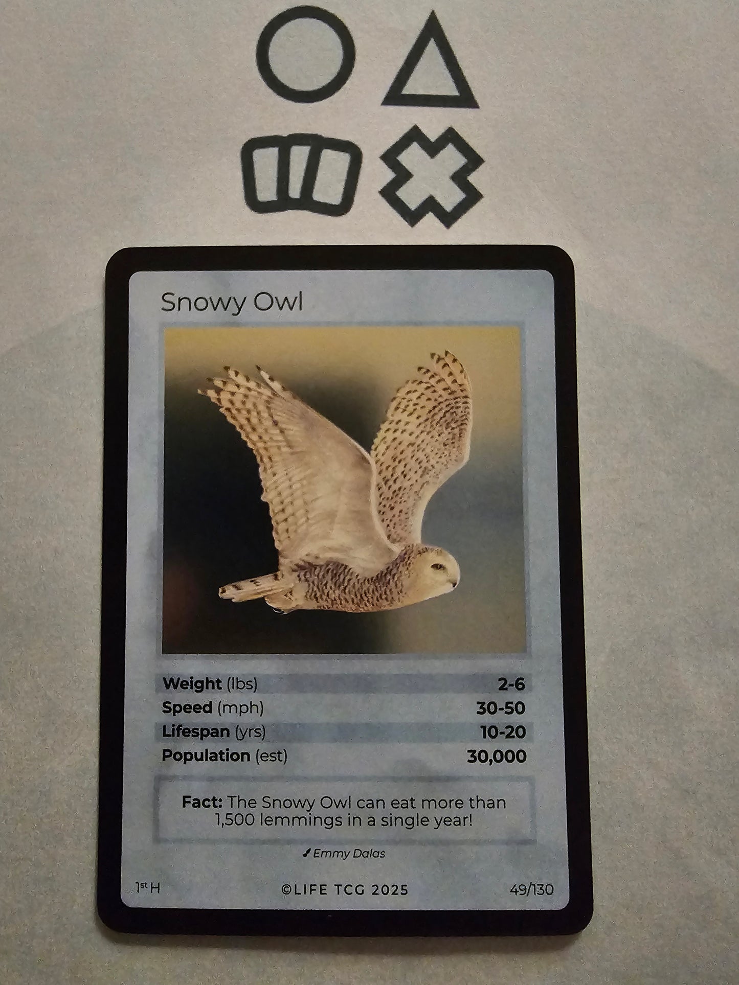 Life TCG Snowy Owl Holo  - NM (49 Birds - POP 30.000)