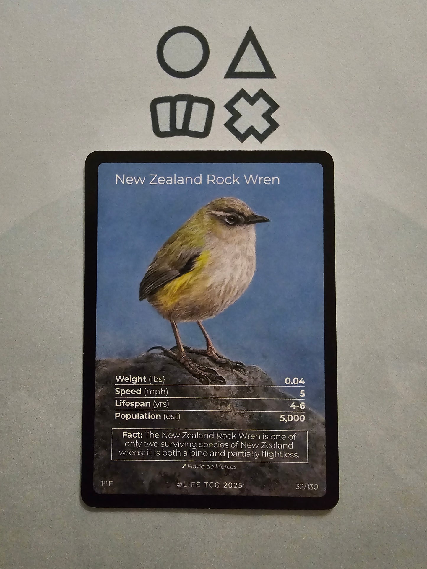 Life TCG New Zealand Rock Wren Full Art - NM (32 Birds - POP 5.000)