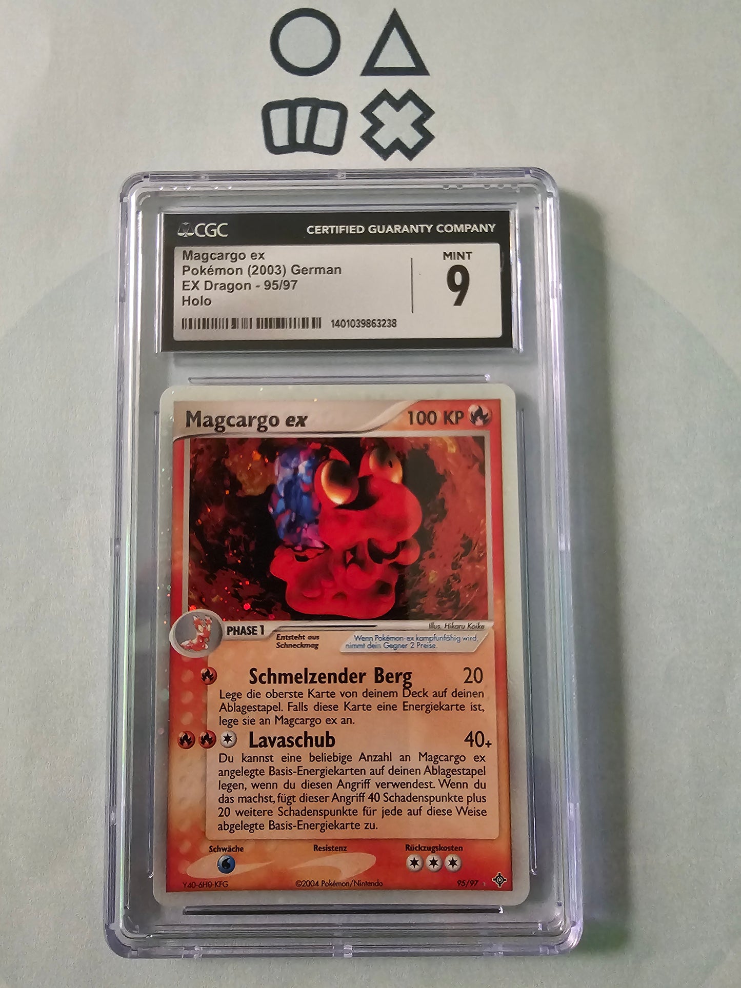 Magcargo EX - CGC 9 (DR95 EX Dragon)