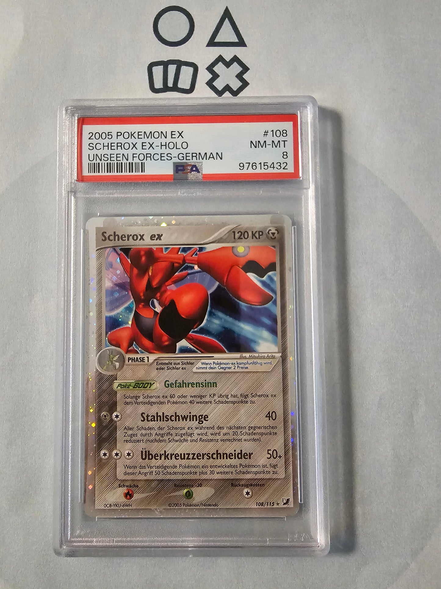 Scherox EX - PSA 8 (UF108 EX Unseen Forces)