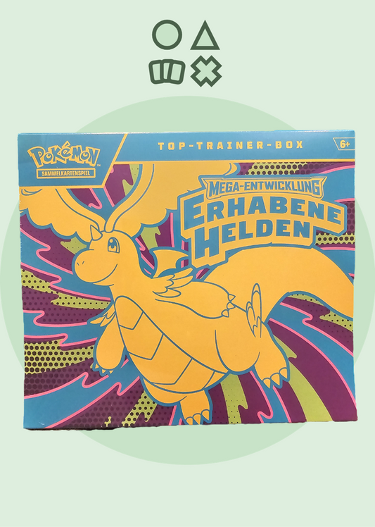 Pokémon Mega Entwicklung Erhabene Helden Top Trainer Box - deutsch