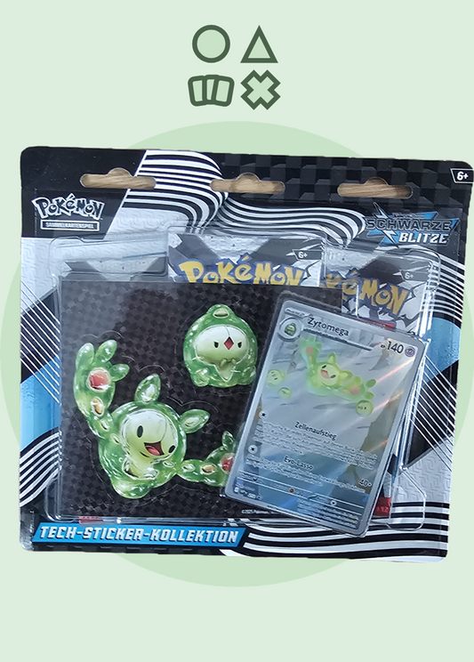 Pokémon Karmesin & Purpur Schwarze Blitze 3er Tech-Sticker-Kollektion Blister - deutsch