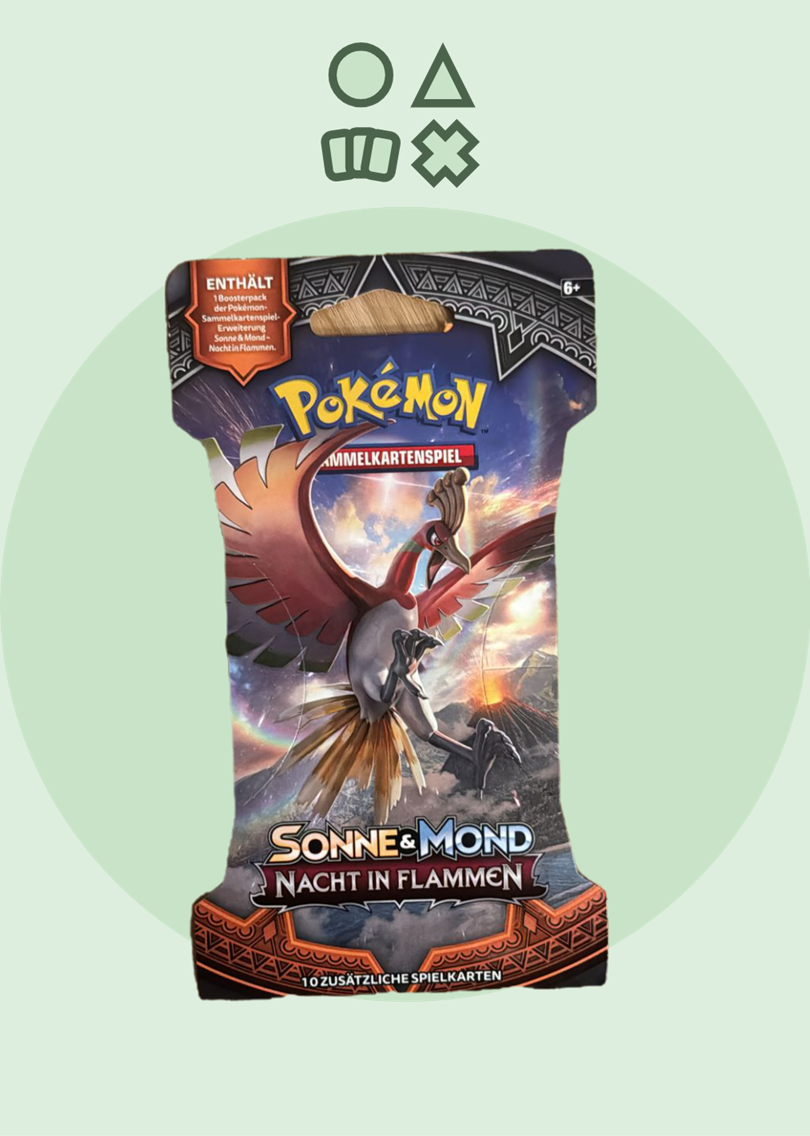 Pokémon Sonne & Mond Nacht in Flammen Sleeved Booster - deutsch