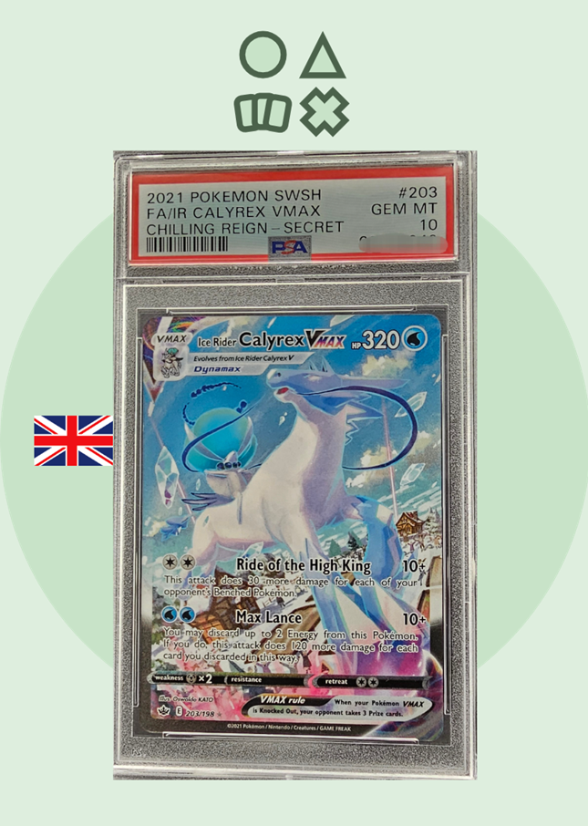 Ice Ryder Calyrex VMAX - PSA 10 (CRE203 S&amp;S Chilling Reign)