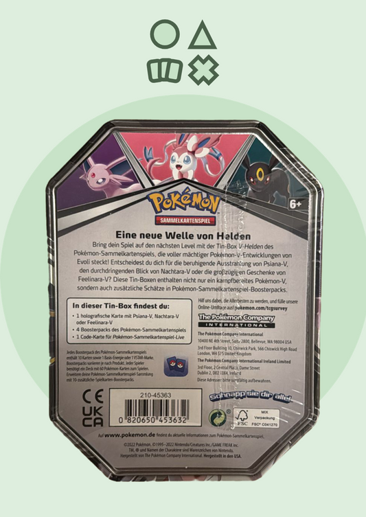 Pokémon V Heroes Tin (Night Macaw V) - German
