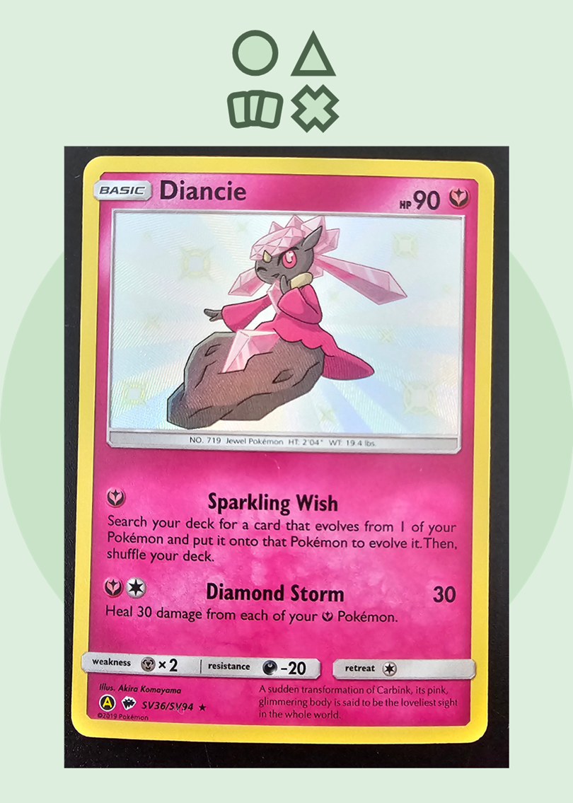 Diancie - NM (HIF SV36 Sun &amp; Moon Hidden Fates)