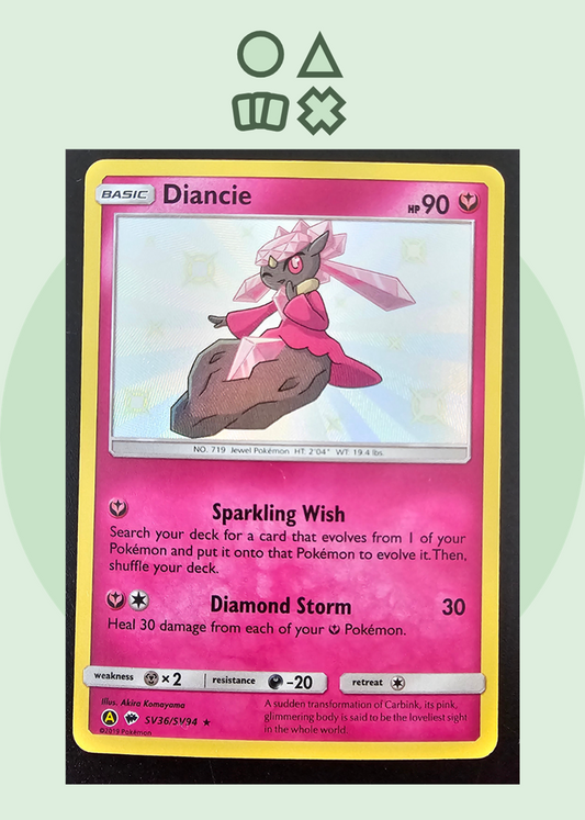 Diancie - NM (HIF SV36 Sun &amp; Moon Hidden Fates)