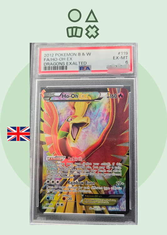 Ho-Oh EX - PSA 6 (DRX119 B&amp;W Dragons Exalted)