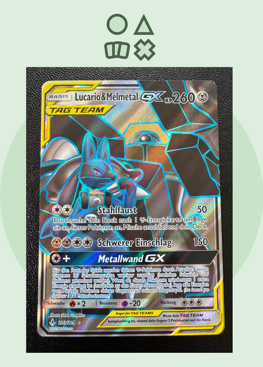 Lucario & Melmetal GX - NM (UNB203 SM Unbroken Bonds)