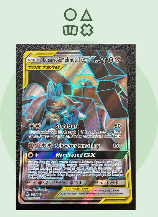 Lucario & Melmetal GX - NM (UNB203 SM Unbroken Bonds)