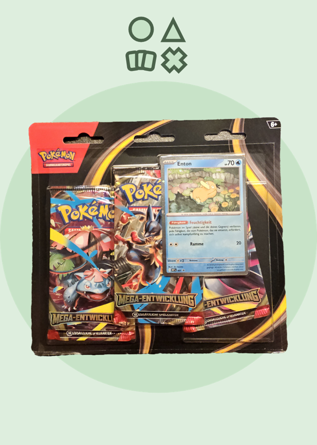 Pokémon Mega Entwicklung Base Set 3er Blister - deutsch