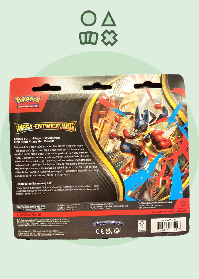 Pokémon Mega Entwicklung Base Set 3er Blister - deutsch