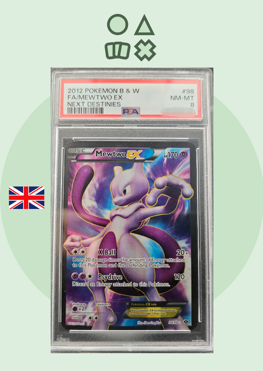 Mewtwo EX - PSA 8 (NXD98 B&amp;W Next Destinies)