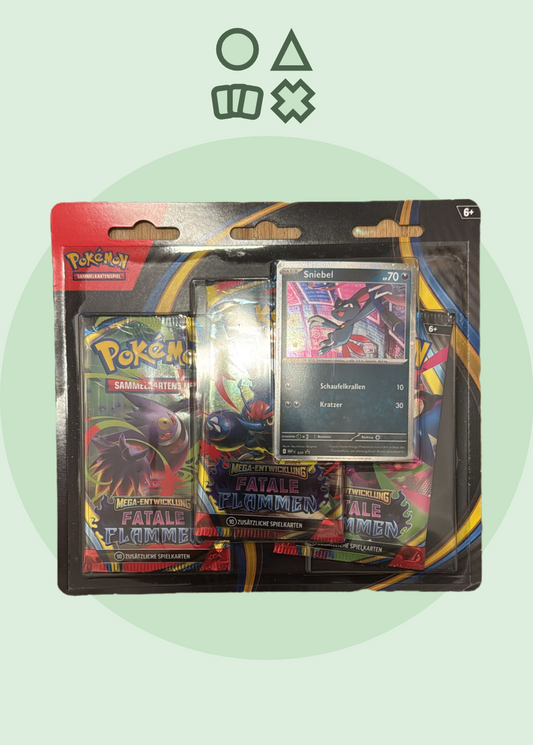 Pokémon Mega Entwicklung Fatale Flammen 3er Blister - deutsch