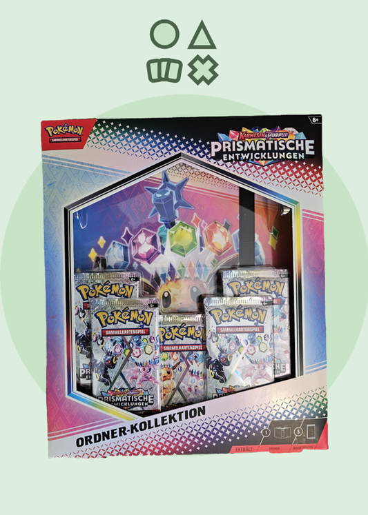 Pokémon Crimson &amp; Purple Prismatic Evolutions Binder Collection - German