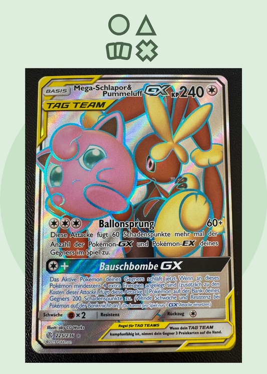 Mega-Schlapor & Pummeluff GX - NM (CEC225 SM Cosmic Eclipse)