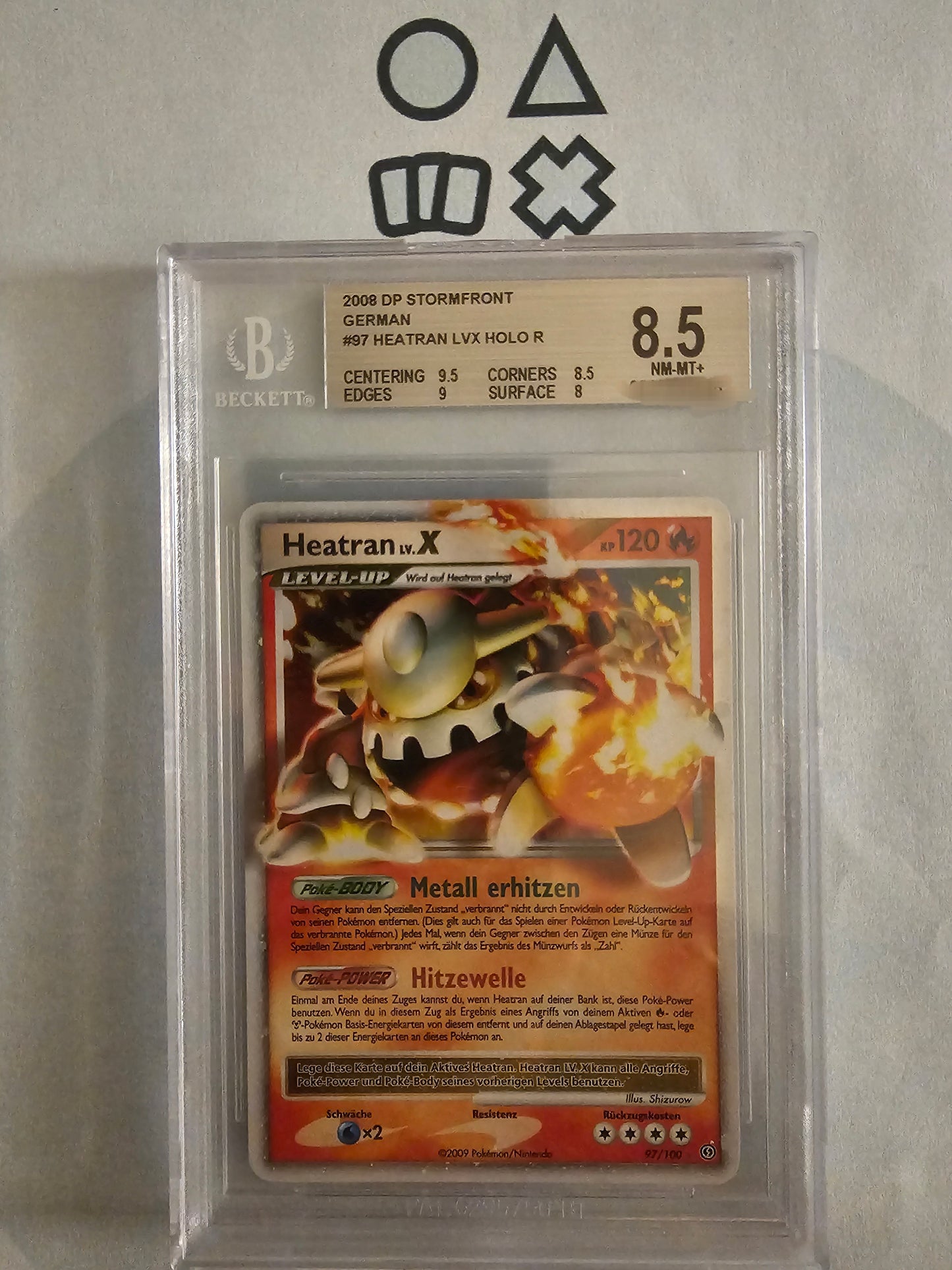 Heatran LV.X - BGS 8.5 (STF97 Diamond & Pearl Stormfront)