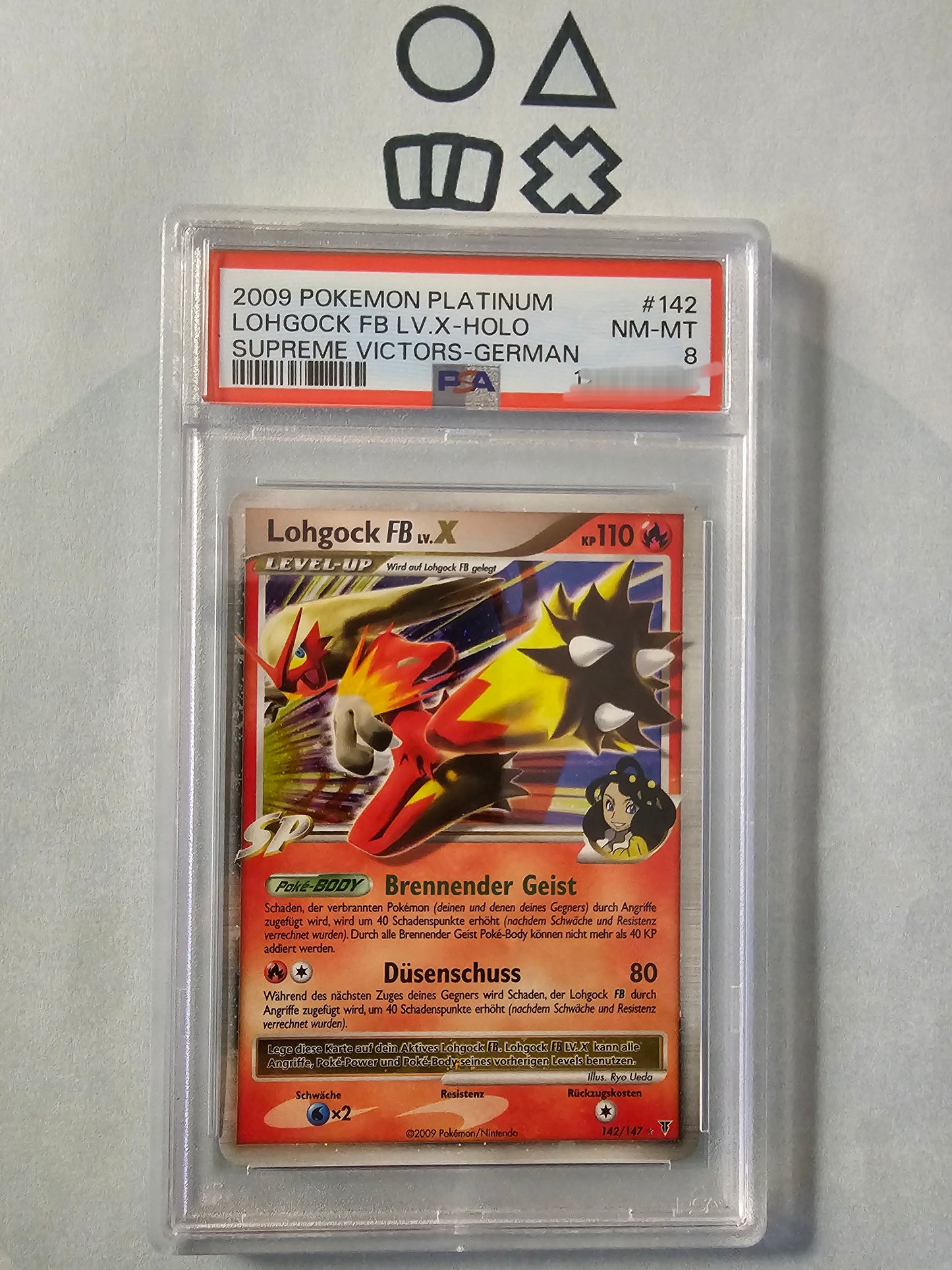 Lohgock FB LV.X - PSA 8 (SV142 Platinum Supreme Victors)