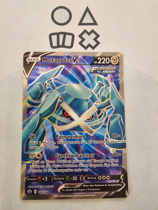 Metagross V - NM (CRE181 SWSH Chilling Reign)